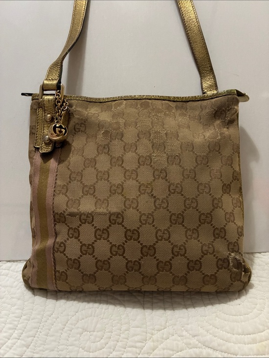 Gucci Handbags - Gucci Brown GG Canvas Jolicoeur Crossbody Bag